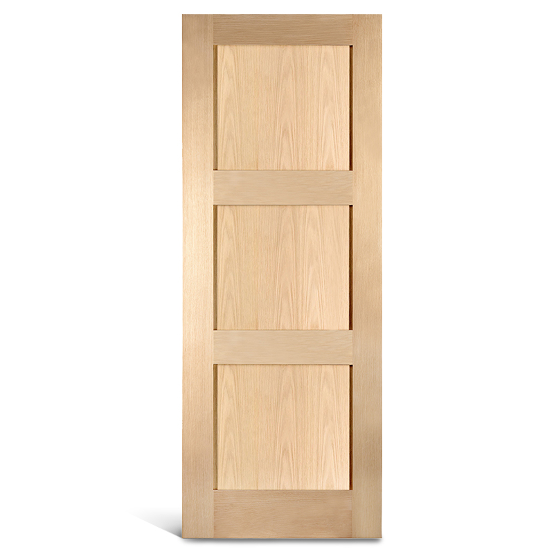 3 フラット パネル オーク シェーカー ドア