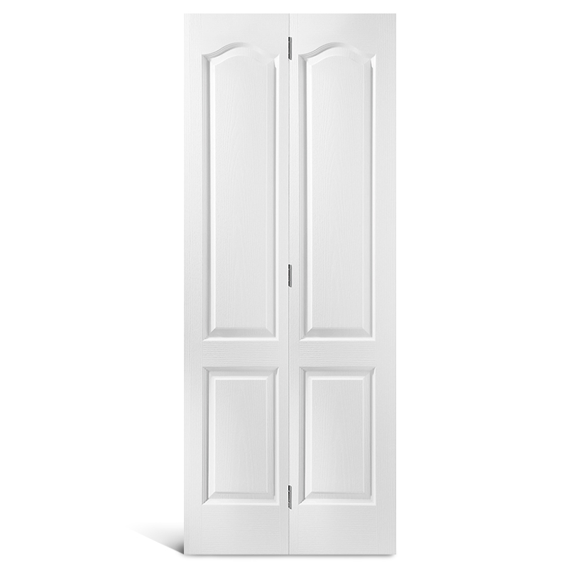 4 パネル ラウンド トップ プライミングされた二つ折りドア