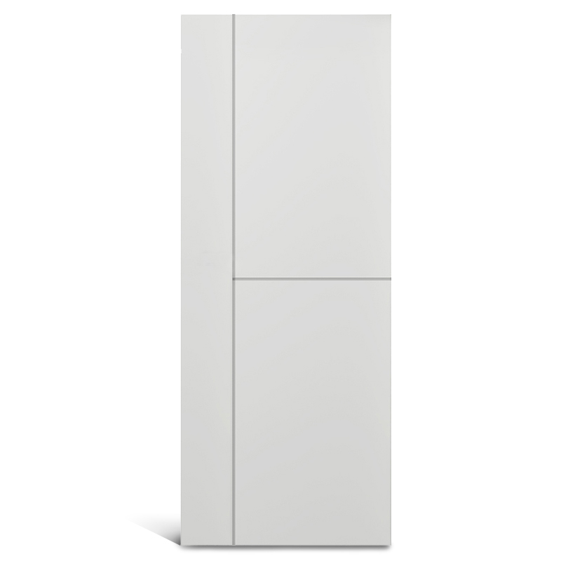 2 つのパネルは、1 つの垂直パネルに等しい溝付き PVC 成形ドア