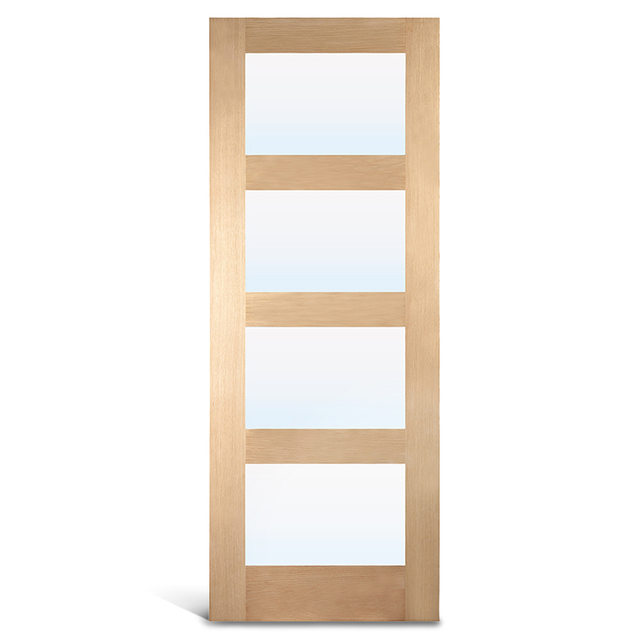 4 ライト オーク ガラス フレンチ ドア