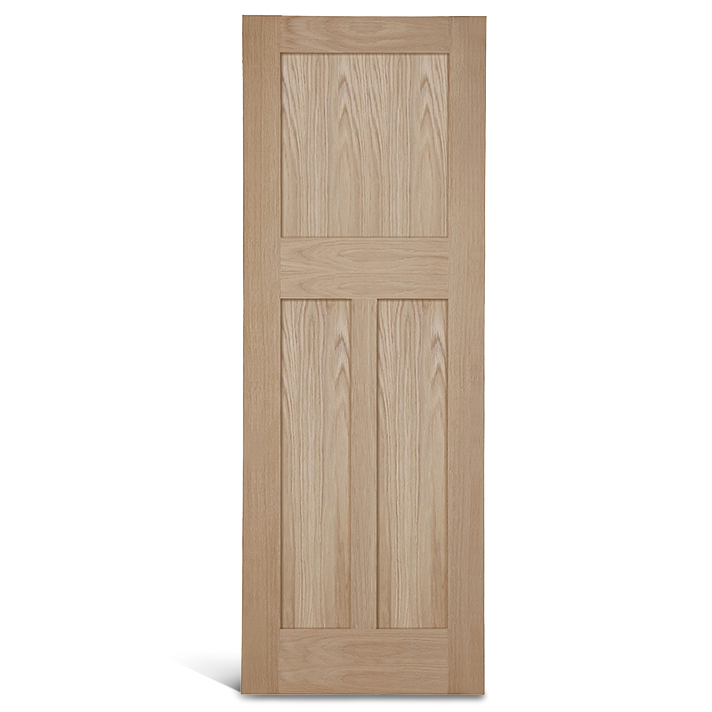 正方形のオーク シェーカー ドアと垂直 3 フラット パネル